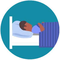 man in bed
