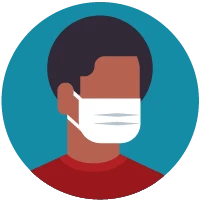 man wearing a mask